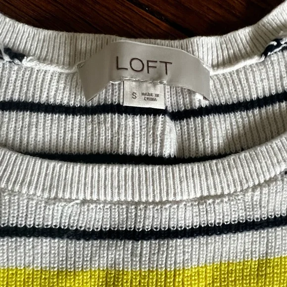 NWOT Loft Knit Stripped Tank Top - Picture 3 of 6